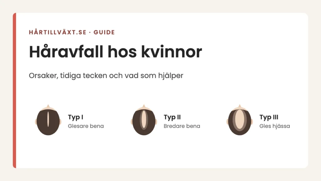 Håravfall hos kvinnor – Ludwigskalan typ I till III